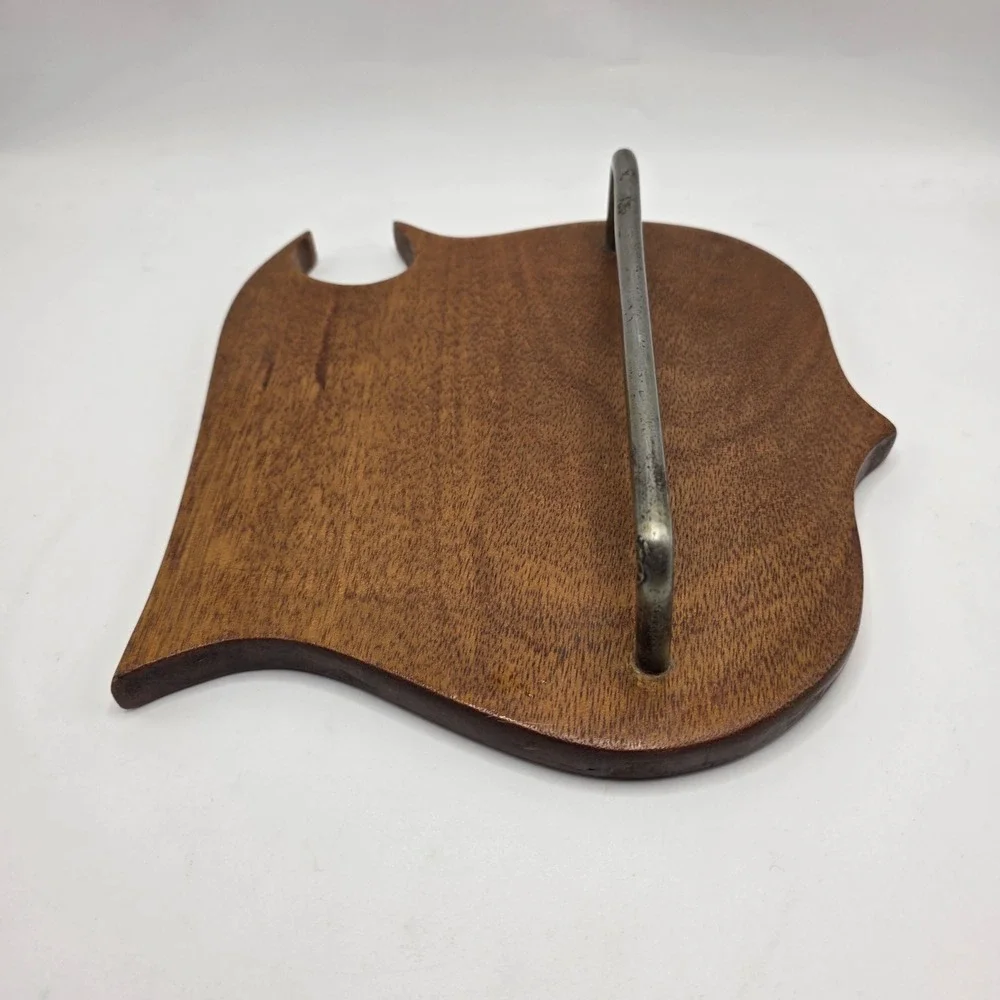 Handmade‎ Vintage Towel Rack Wood Shield Metal Bar Primitive Farmhouse Decor